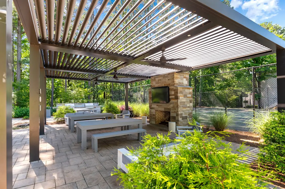 Outdoor Patio with Fireplace
