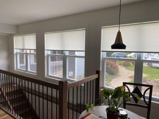 Upgrade your Ilderton two-story home with modern convenience! Our Automated Roller Shades offer seamless control and timeless style for every window, effortlessly adding sophistication to each level.