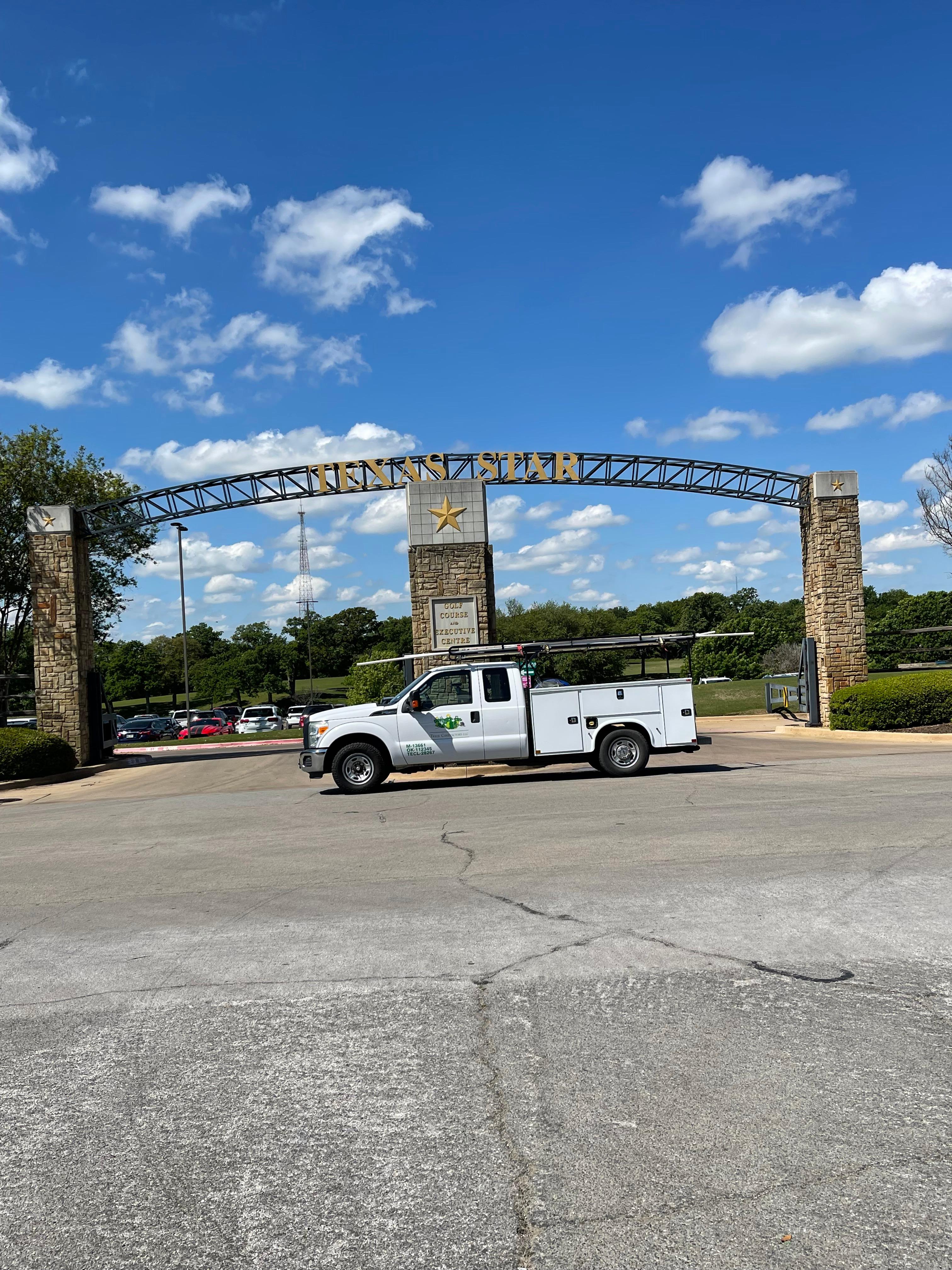 A Tioga service truck in Euless Texas at Texas Star.