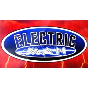 Electric Man Electrician and Lighting Services Logo