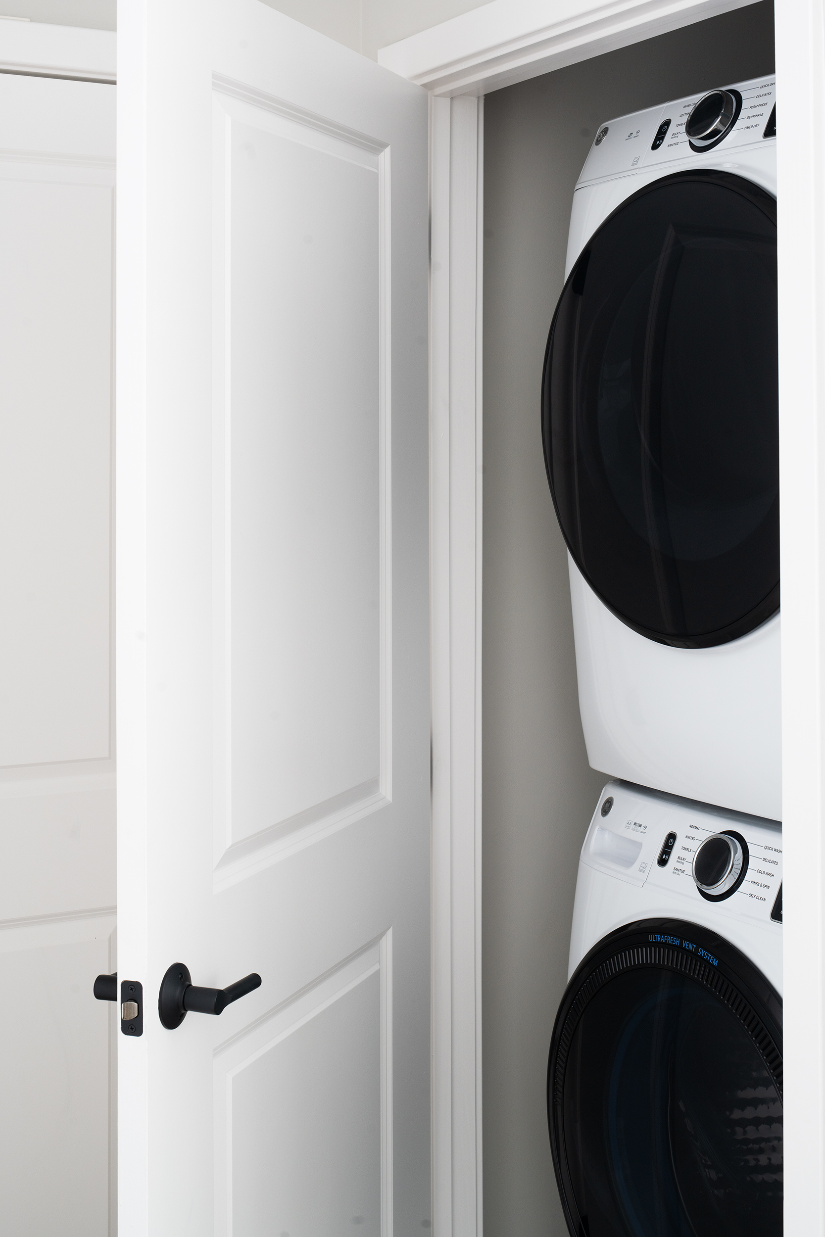 Front-loading washers and dryers in all units