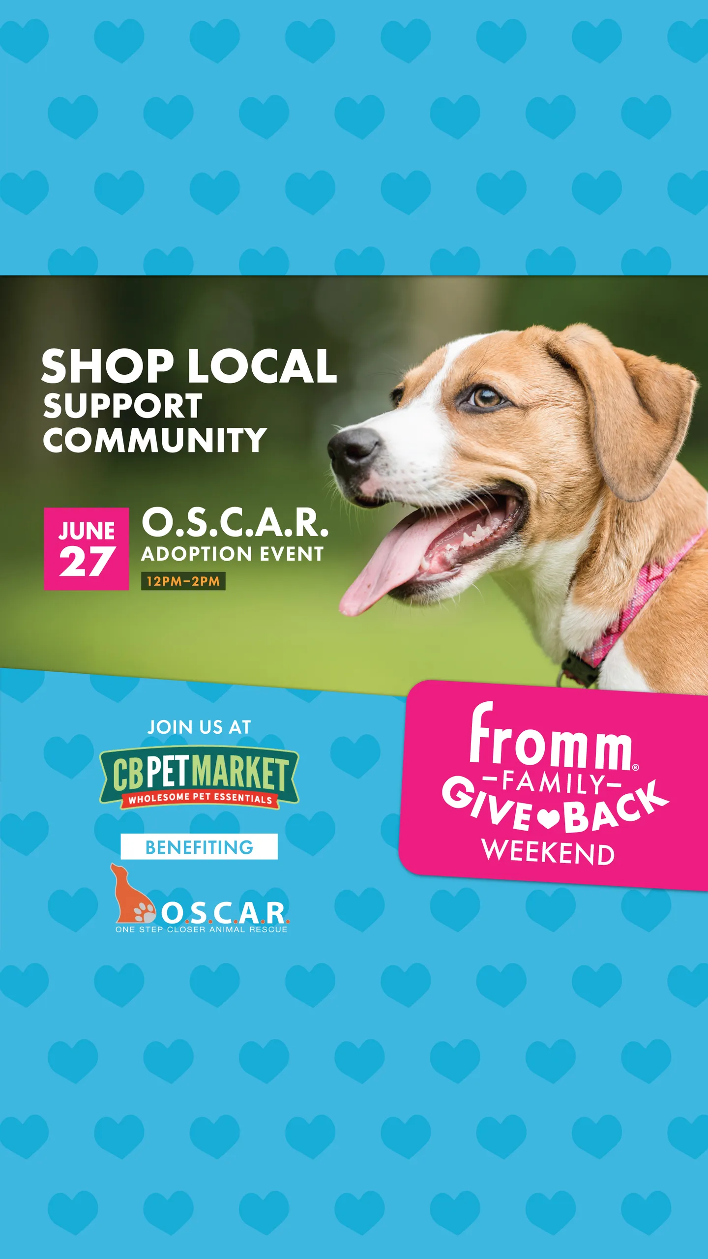 Image of Local Pet Event Fromm Give Back Weekend with O.S.C.A.R! Nearby
