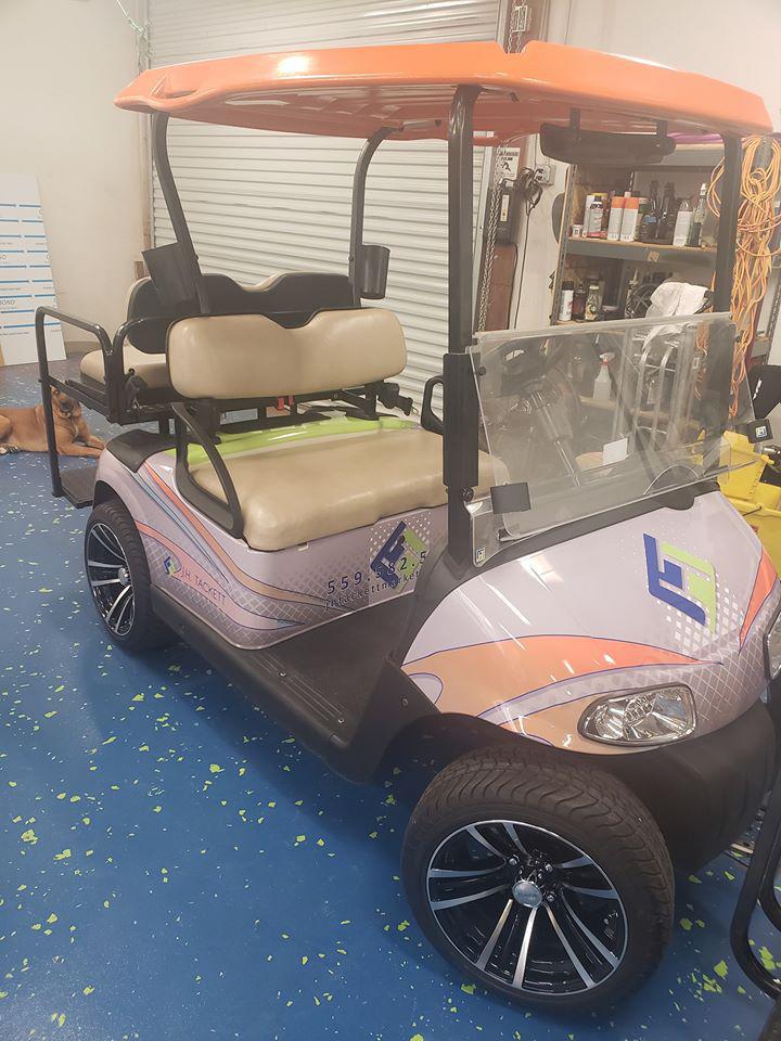 We wrap golf carts!