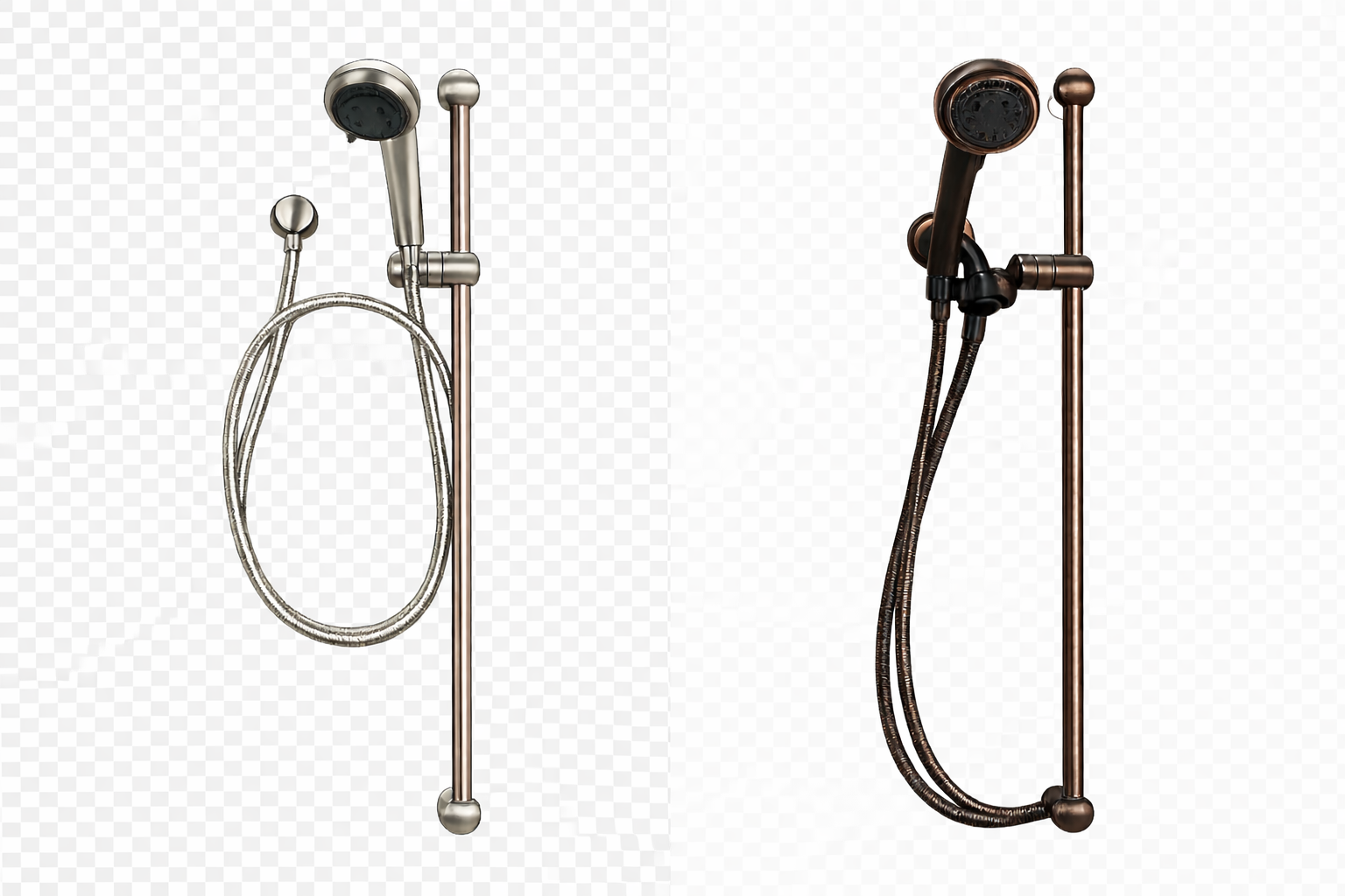 Handheld shower system with adjustable slide bar in multiple finishes in Portland, Maine