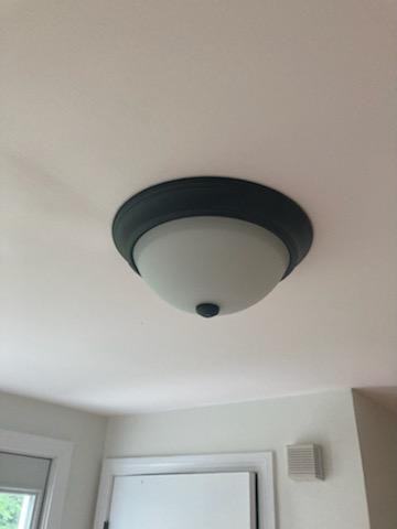 We installed multiple new light fixtures at this residence in Andover, MA.