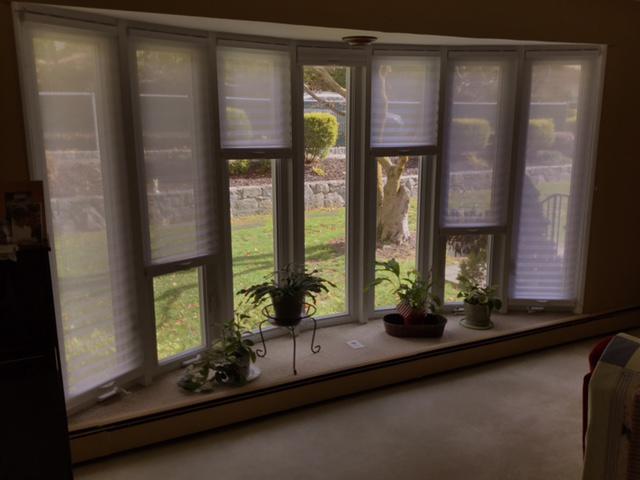 These unique sets of windows deserved an equally unique window treatment like our Trilight Shades. Now both the inside and outside of this house in Hawthorne has a beautiful view!