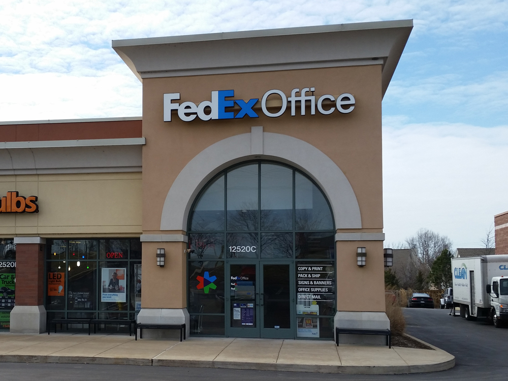 Exterior photo of FedEx Office location at 12520 Olive Blvd\t Print quickly and easily in the self-service area at the FedEx Office location 12520 Olive Blvd from email, USB, or the cloud\t FedEx Office Print & Go near 12520 Olive Blvd\t Shipping boxes and packing services available at FedEx Office 12520 Olive Blvd\t Get banners, signs, posters and prints at FedEx Office 12520 Olive Blvd\t Full service printing and packing at FedEx Office 12520 Olive Blvd\t Drop off FedEx packages near 12520 Olive Blvd\t FedEx shipping near 12520 Olive Blvd