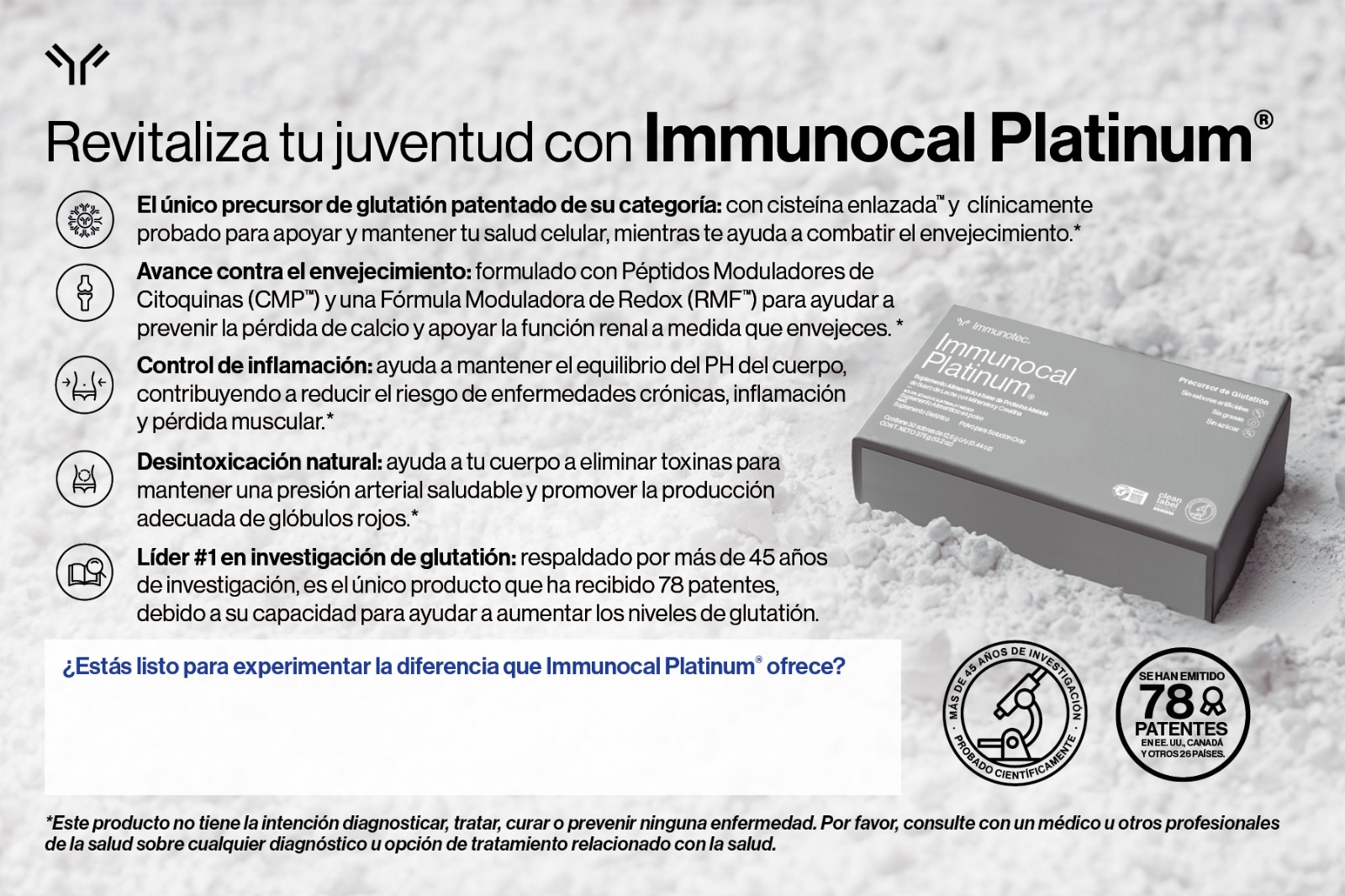 Images Glutation y salud con Immunocal® | Distribuidor Online