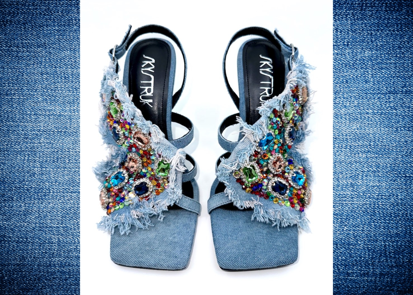 Denim and Diamonds: Stunning SkyStruk Shoe