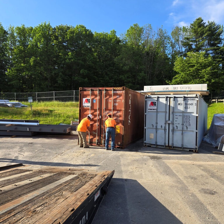 40ft Storage Container Rental Delivered to USM for New Art Building Construction
Abco Rental & Stora 