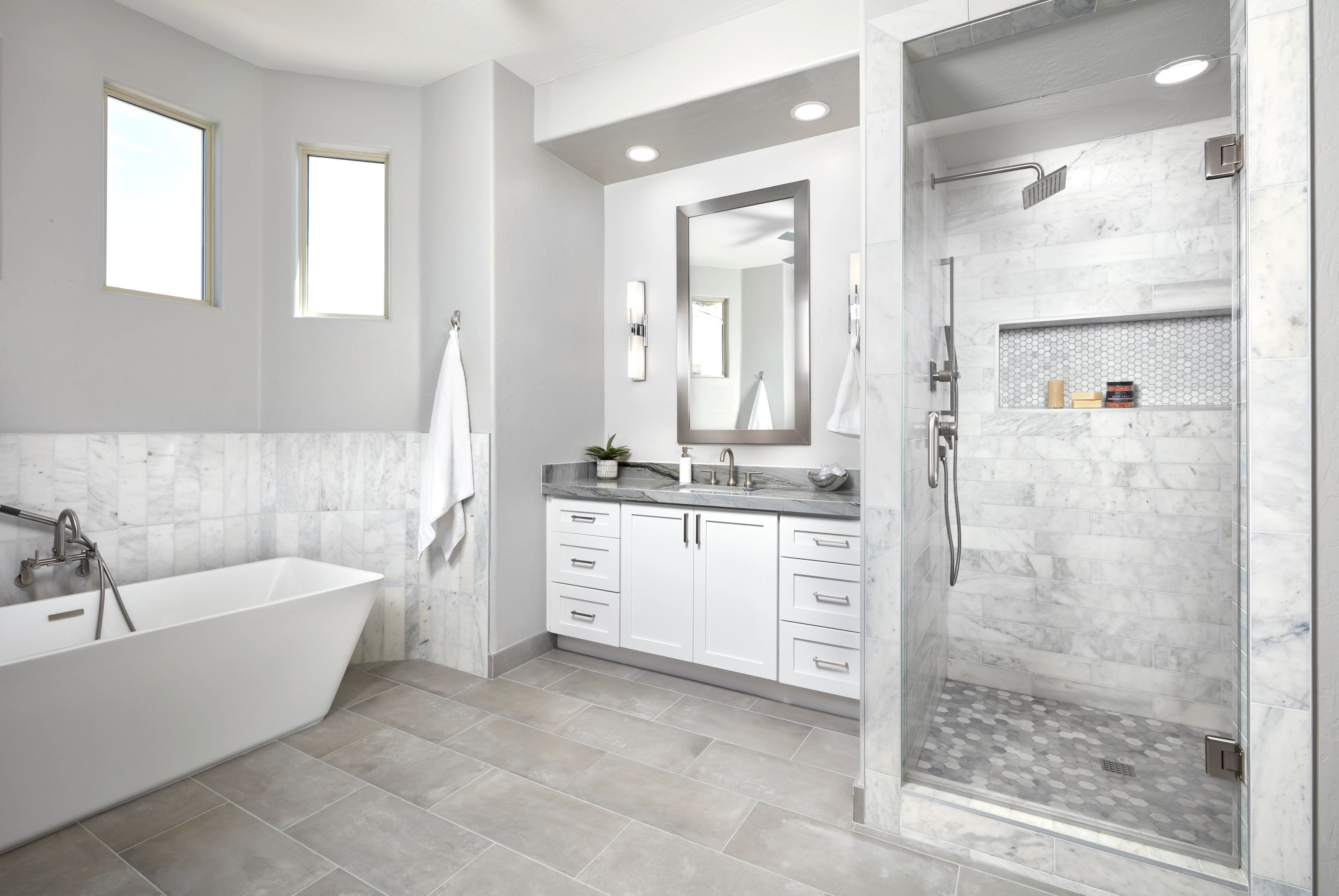 Icon is concrete-look porcelain that provides a clean, modern look to any environment.