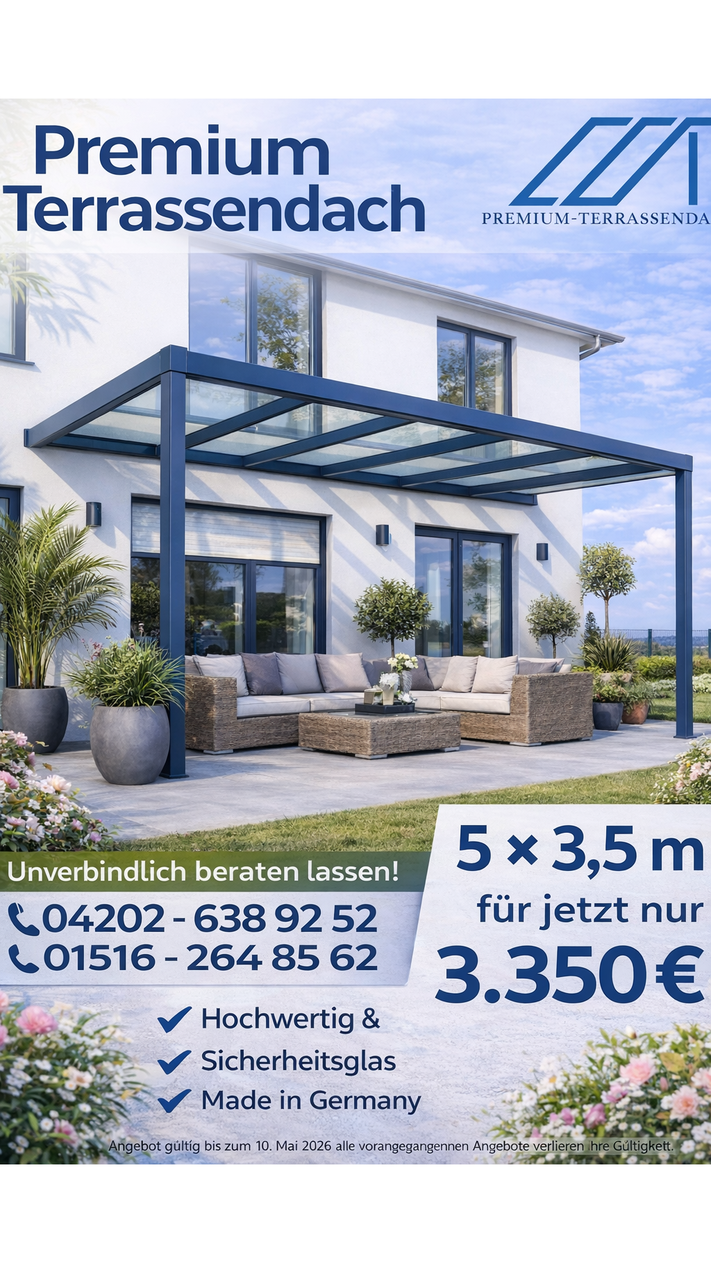 Premium-Terrassendach, Asternweg 6 in Achim