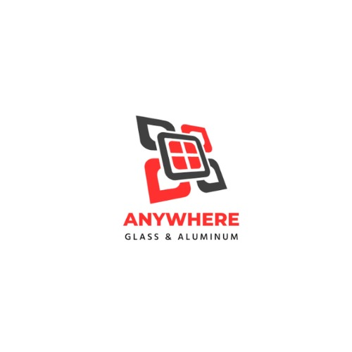 Anywhere Glass and aluminum Logo