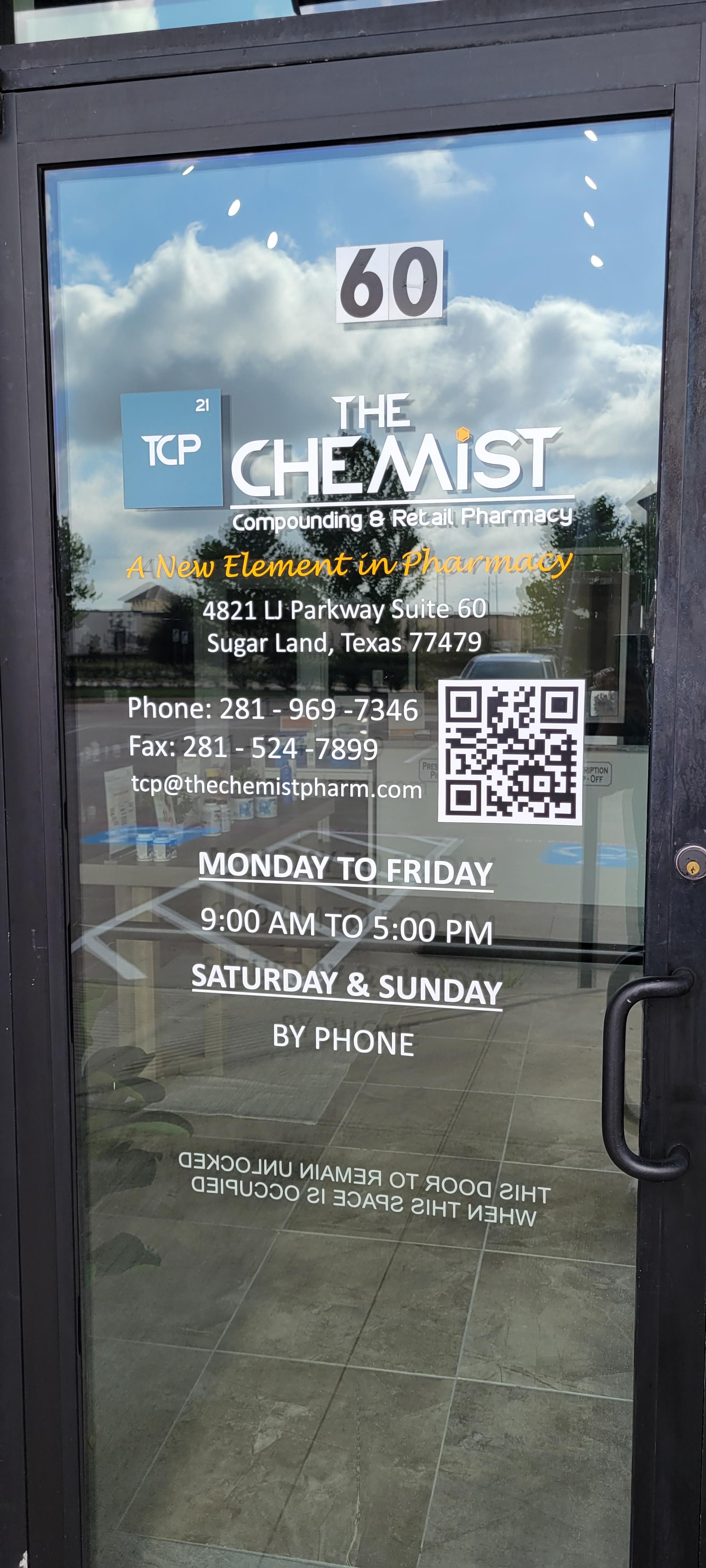 The door of The Chemist Pharmacy