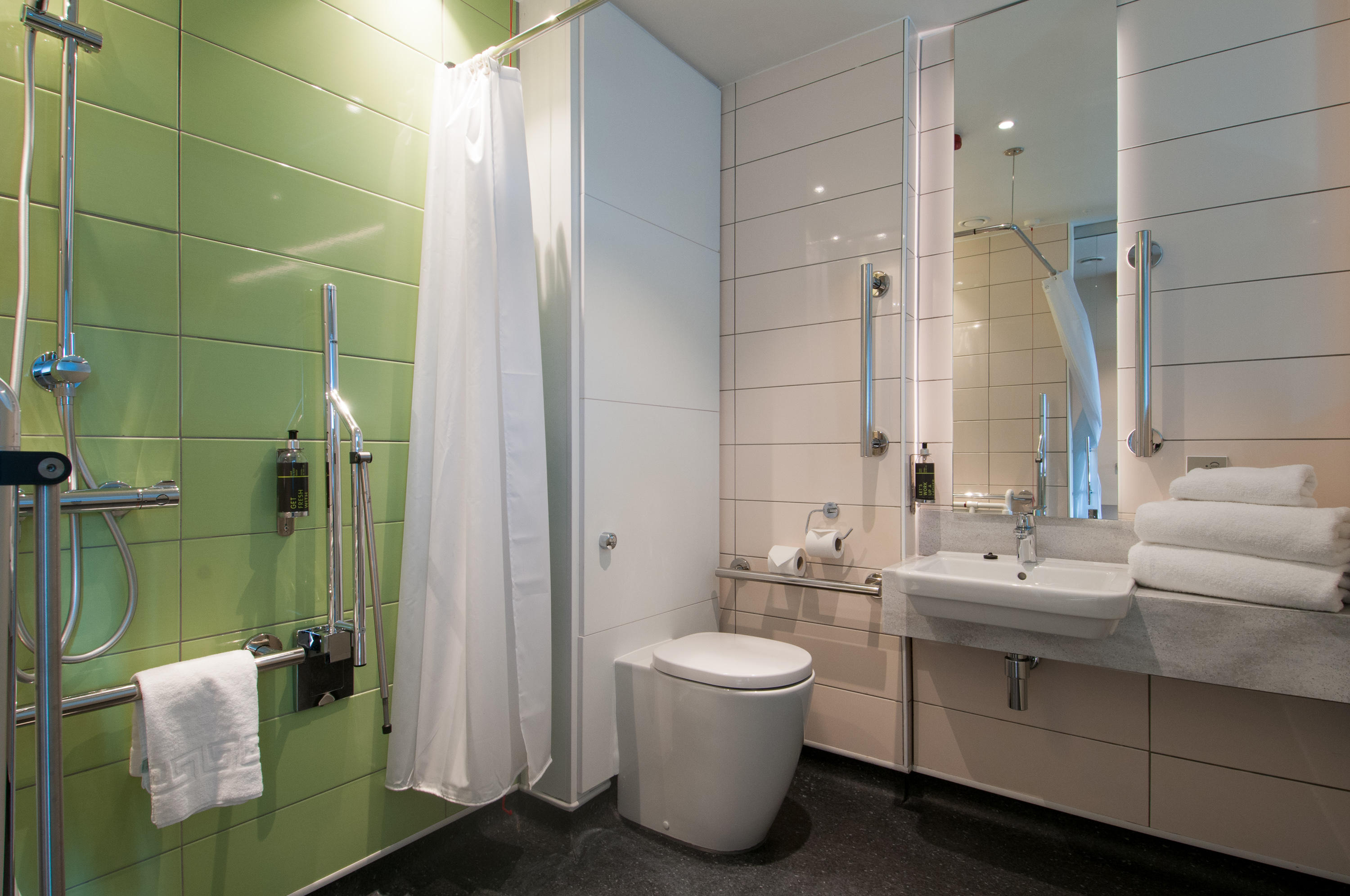 hub by Premier Inn accessible wetroom hub by Premier Inn Edinburgh Haymarket hotel Edinburgh 01313 574516