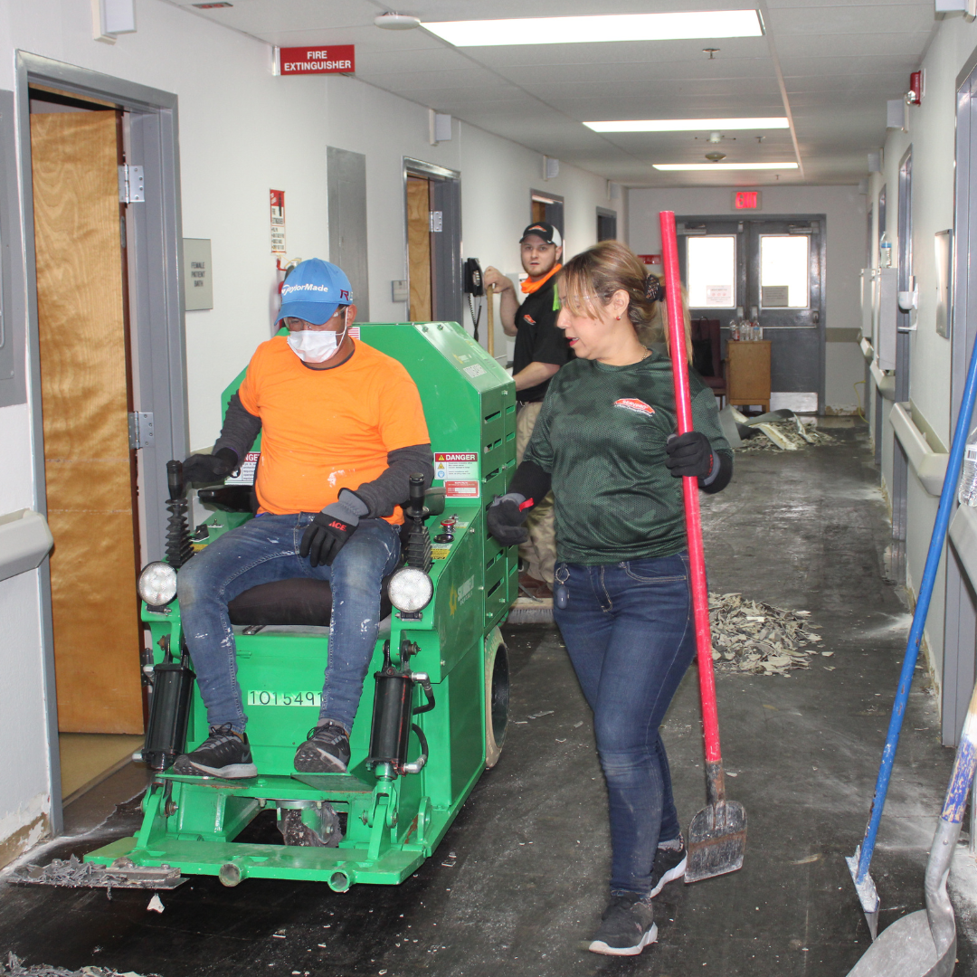 SERVPRO of Germantown/Collierville technicians work to restore a local hospital after major water damage.