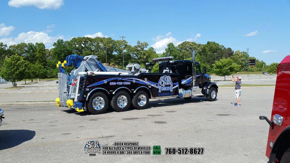 Our fleet of trucks and highly trained operators are ready to go 24/7 give us a call and let us put your mind at ease. S & R Towing Inc - 3568 CA-78, Julian, CA 92036 - Call us at 760-547-1719