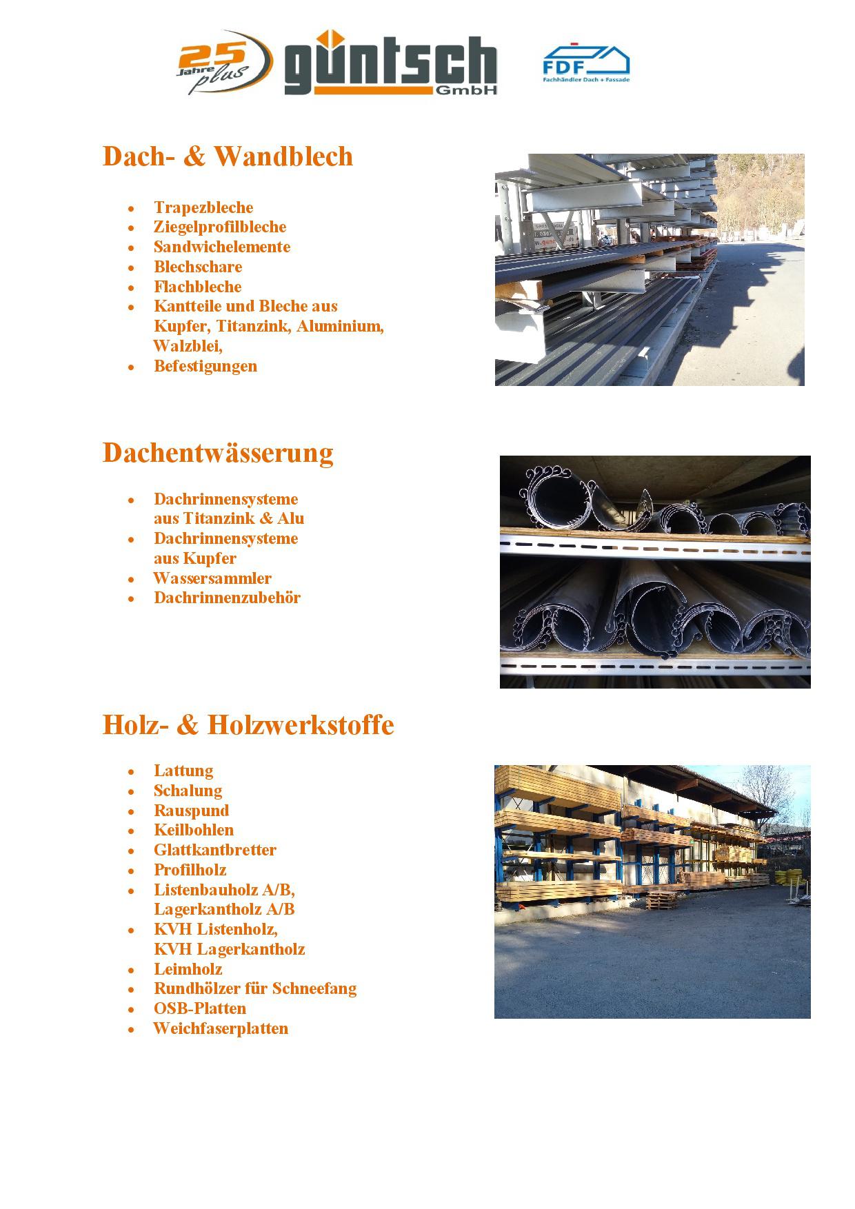 Bilder Güntsch GmbH Bedachungs- & Baustoff-Großhandel