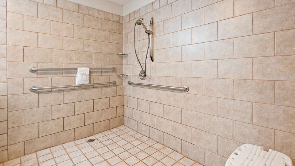 Guest Bathroom with Walk-in Shower Best Western Plus Kansas City Airport-Kci East Kansas City (816)891-9111