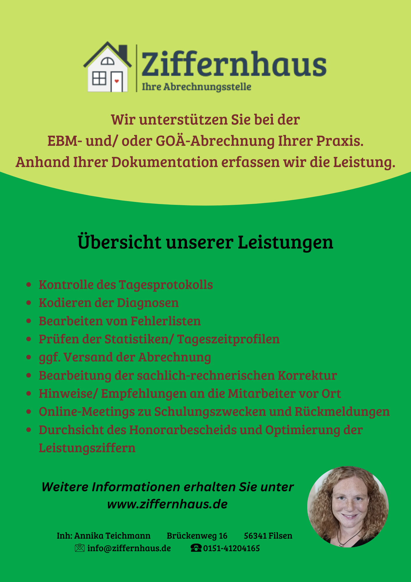 Annika Teichmann, Brückenweg 16 in Filsen
