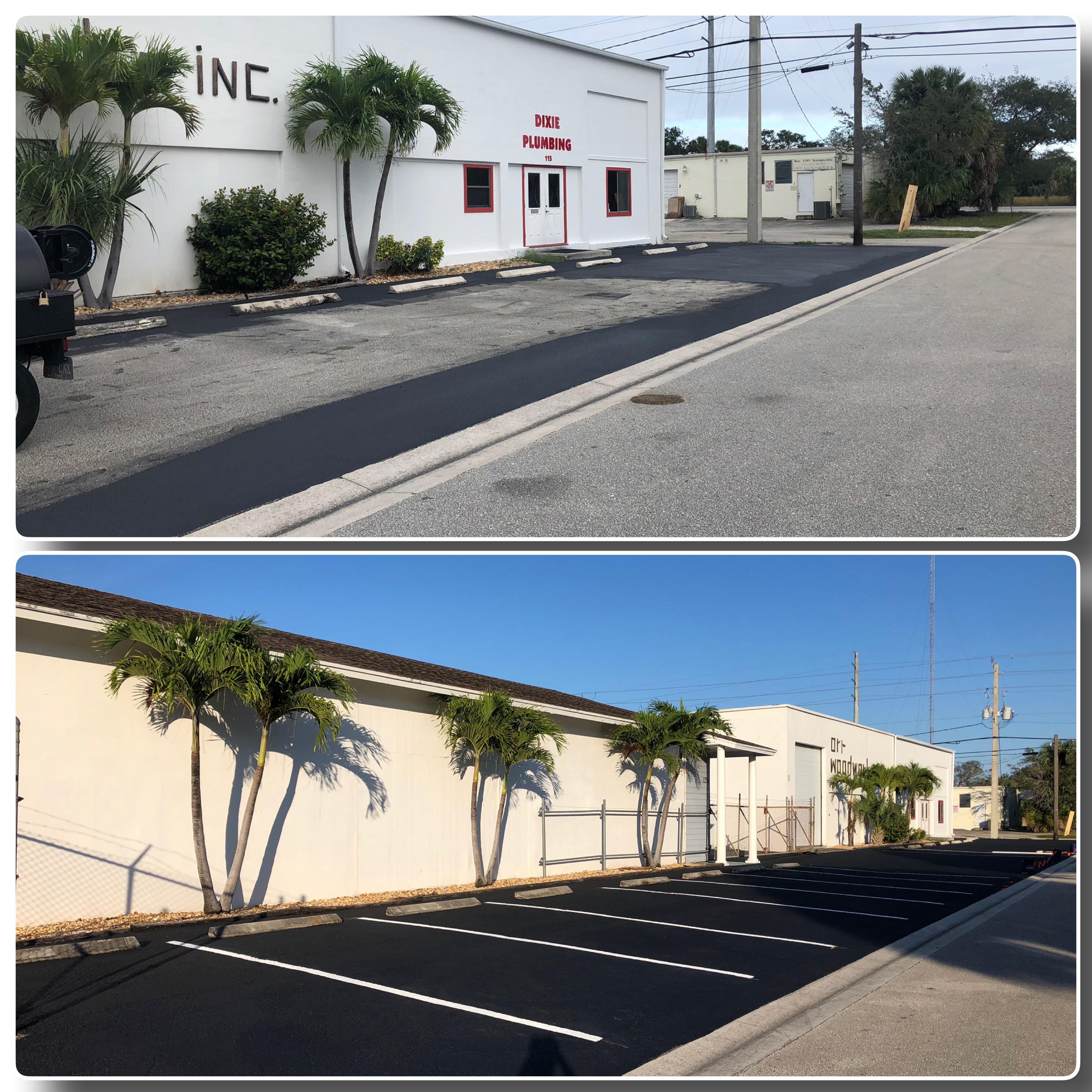 Commercial asphalt maintenance, parking lot sealing