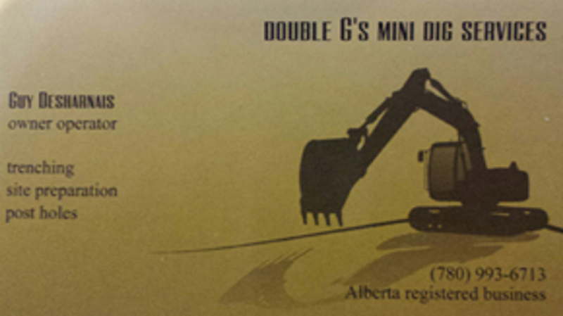 Double G's Mini Dig & Skid Steer Services Edmonton (780)993-6713