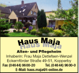 Alten- und Pflegeheim Haus Maja, Eckernförder Straße 51 in Kappeln