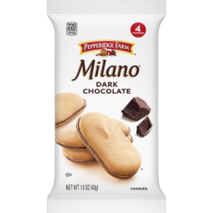 Pepperidge Farm® Milano® Cookies Foodservice Snack Packs, 1.5 ounce 4-Packs, 60 Individual Packages featured image