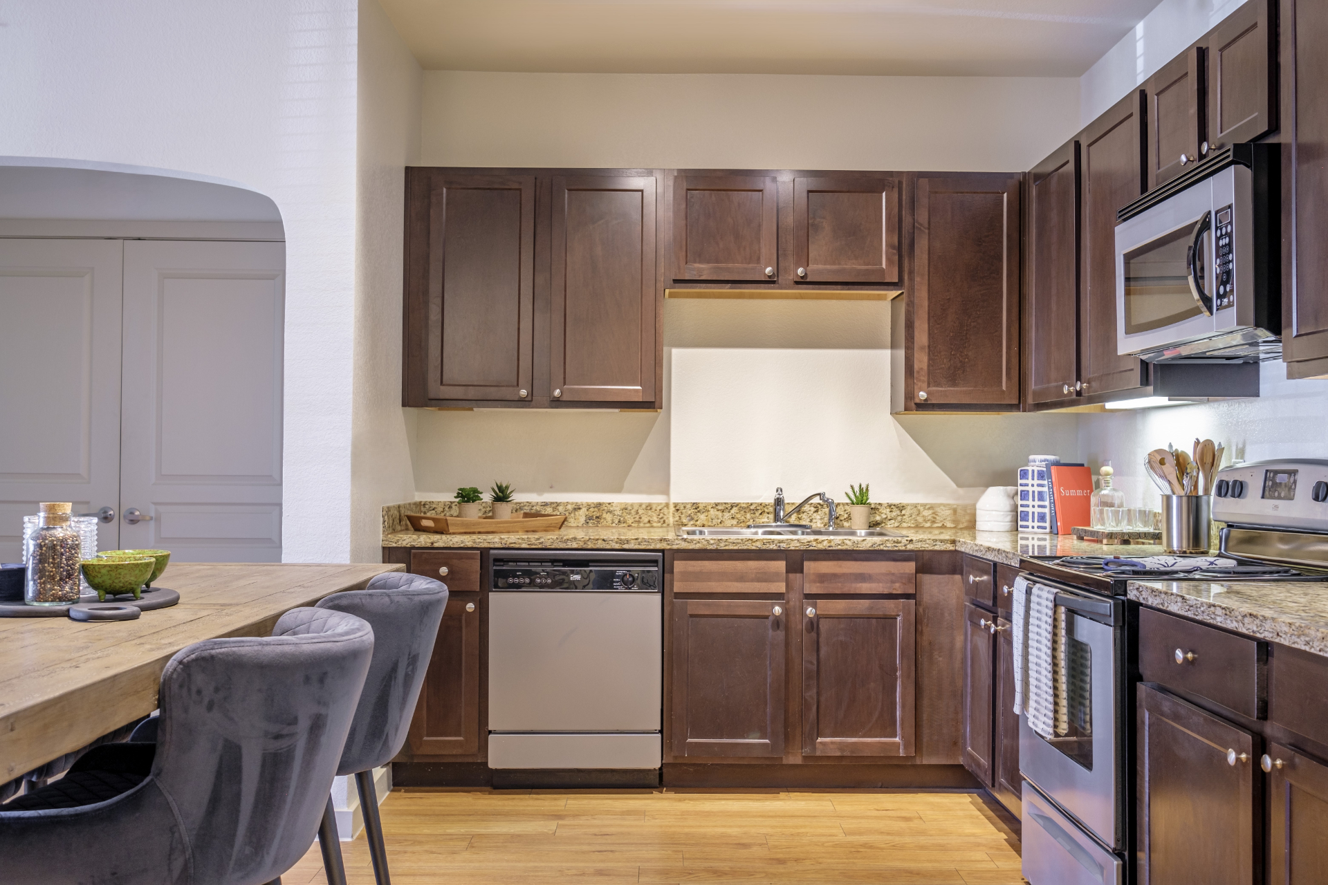 Chef-Inspired Kitchens with Rich Walnut Cabinets