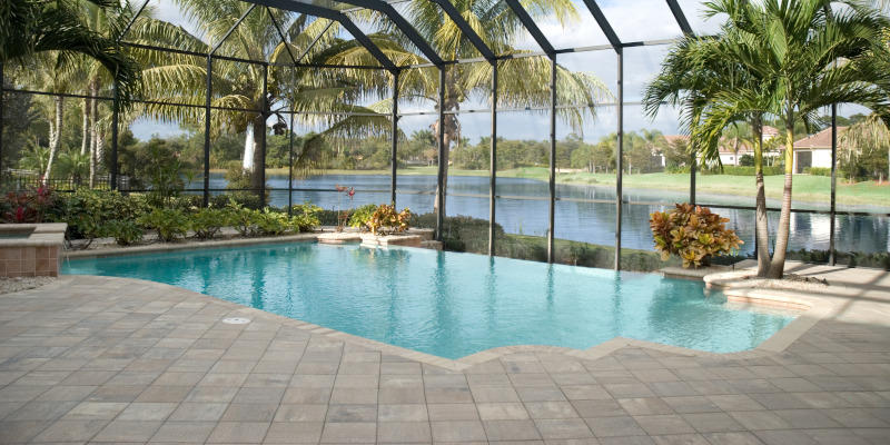 We offer thorough pool deck washing services to keep your pool in great condition.