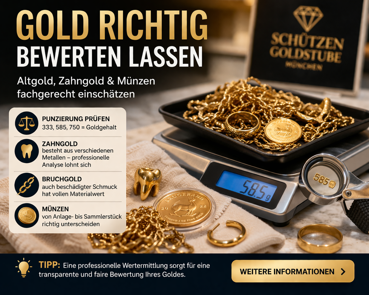 Goldankauf München - Schützen Goldstube, Schützenstr.3 in Ludwigsvorstadt-Isarvorstadt