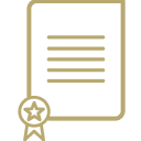 Certified document icon.