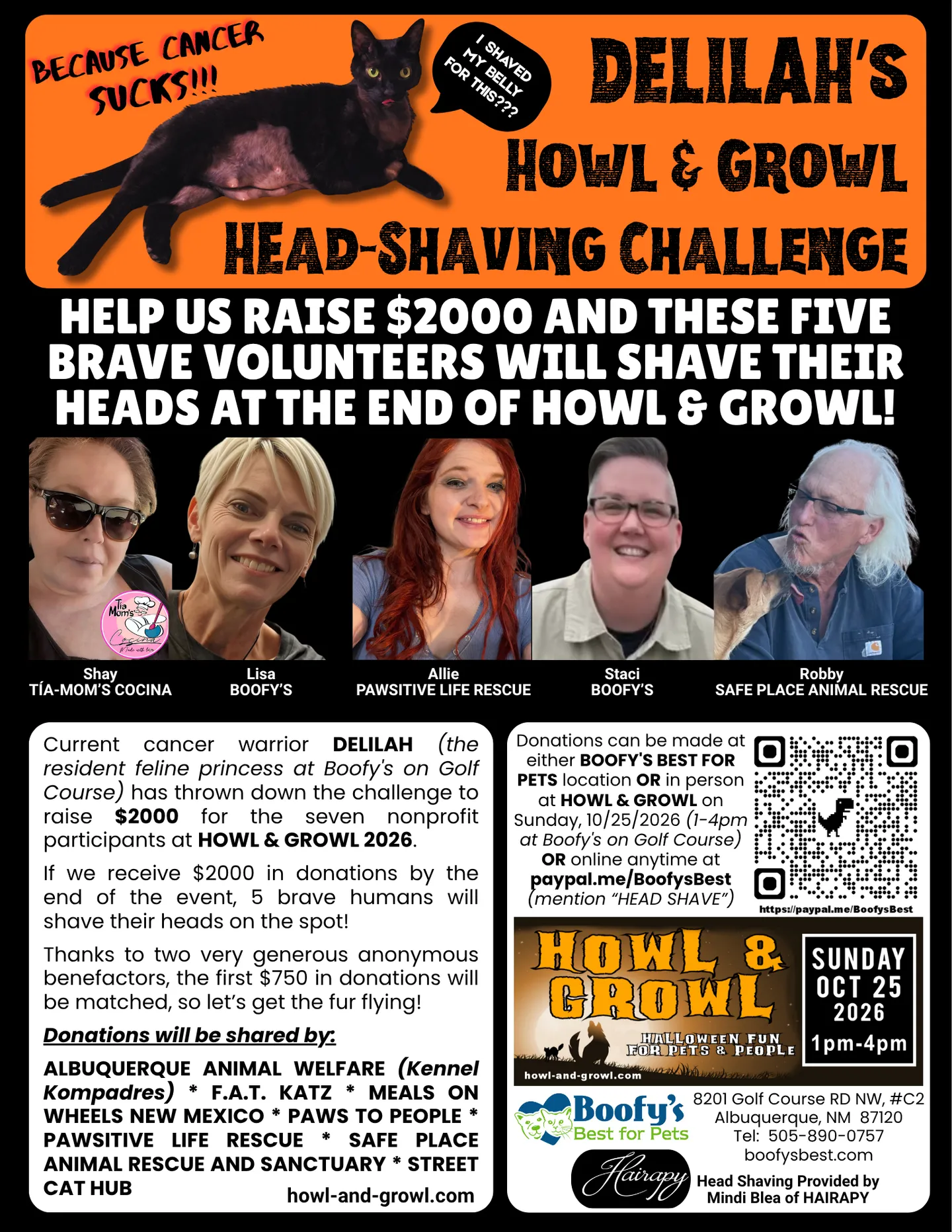 Image of Local Pet Event Delilah's Howl & Growl Head-Shaving Challenge! Nearby