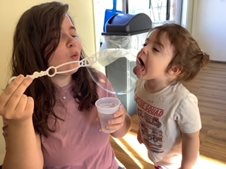 Pure joy in every pop! Blowing bubbles encourages breath control, motor skills, and laughter.