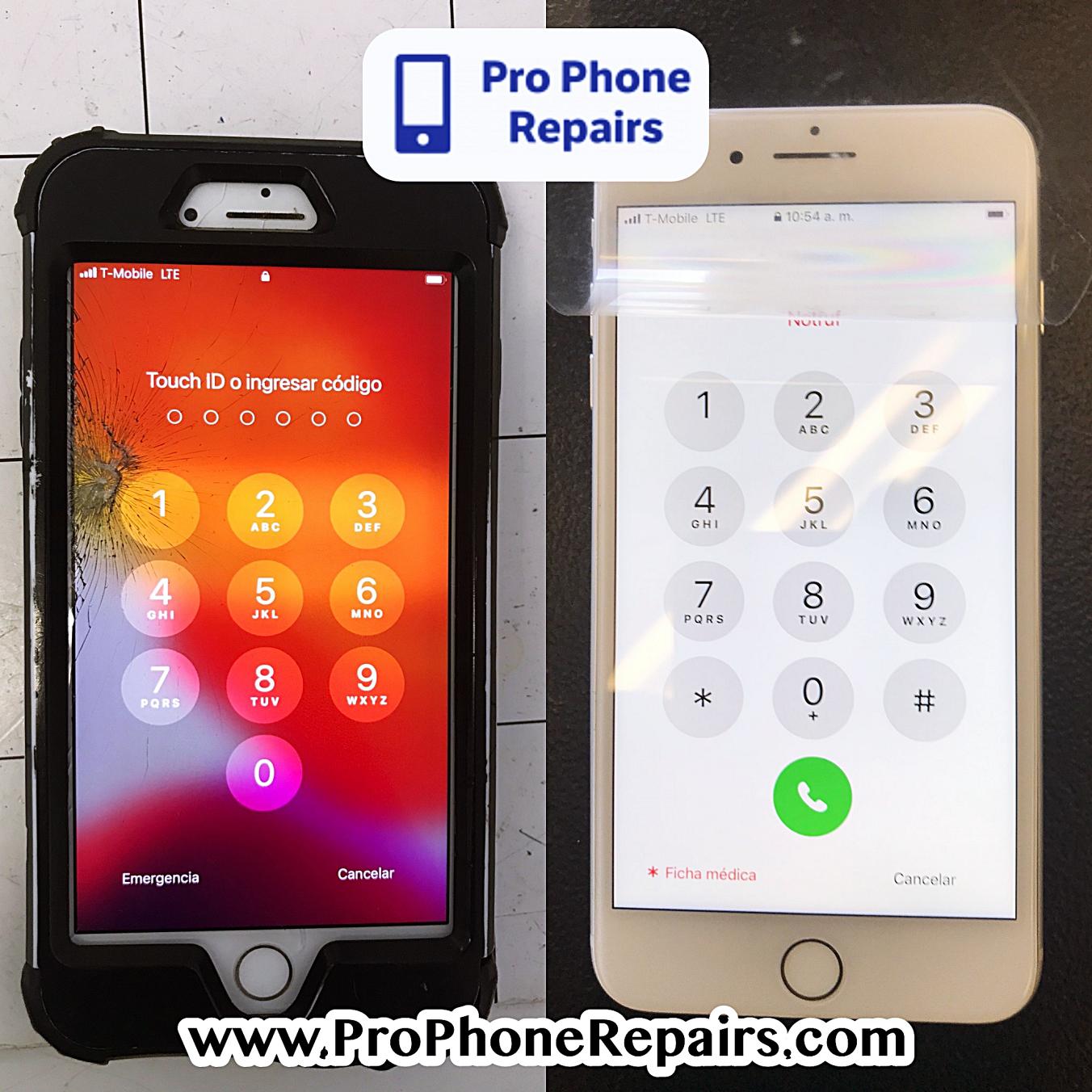 iPhone 8 cracked screen repair by Pro Phone Repairs of Albuquerque