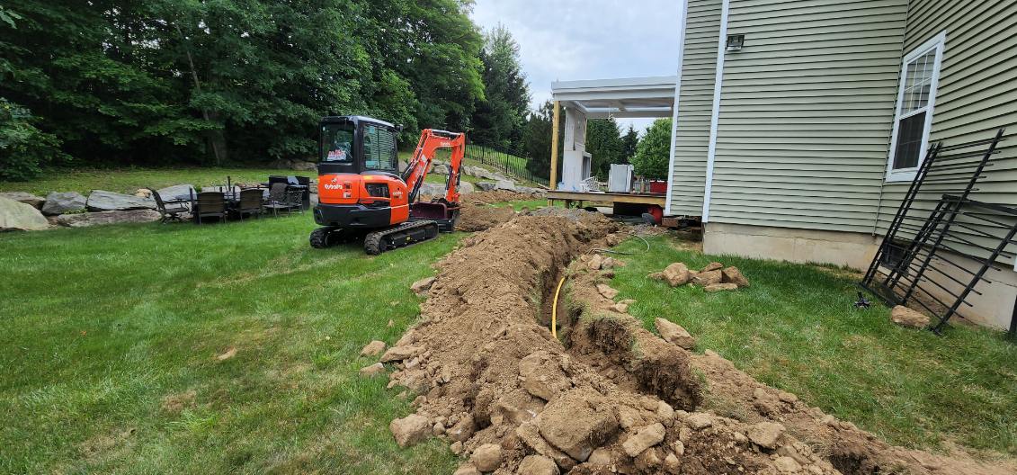 Gas line for Outdoor Pavillion Mendham NJ