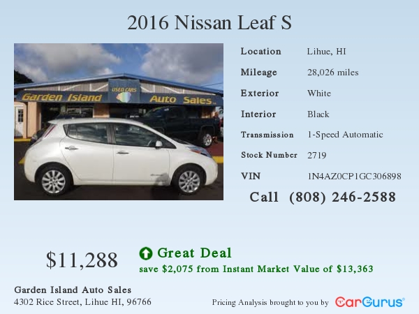 Garden Island Auto Sales 4302 Rice St Lihue Hi Auto Dealers Used