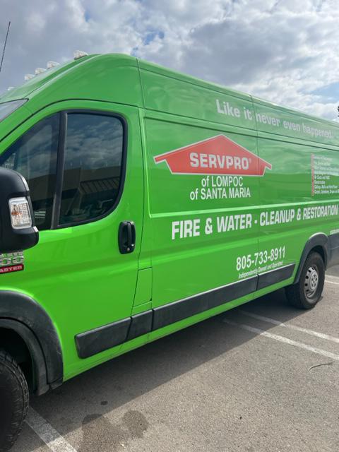 SERVPRO vehicle, our vibrant green to alert you once we arrive.