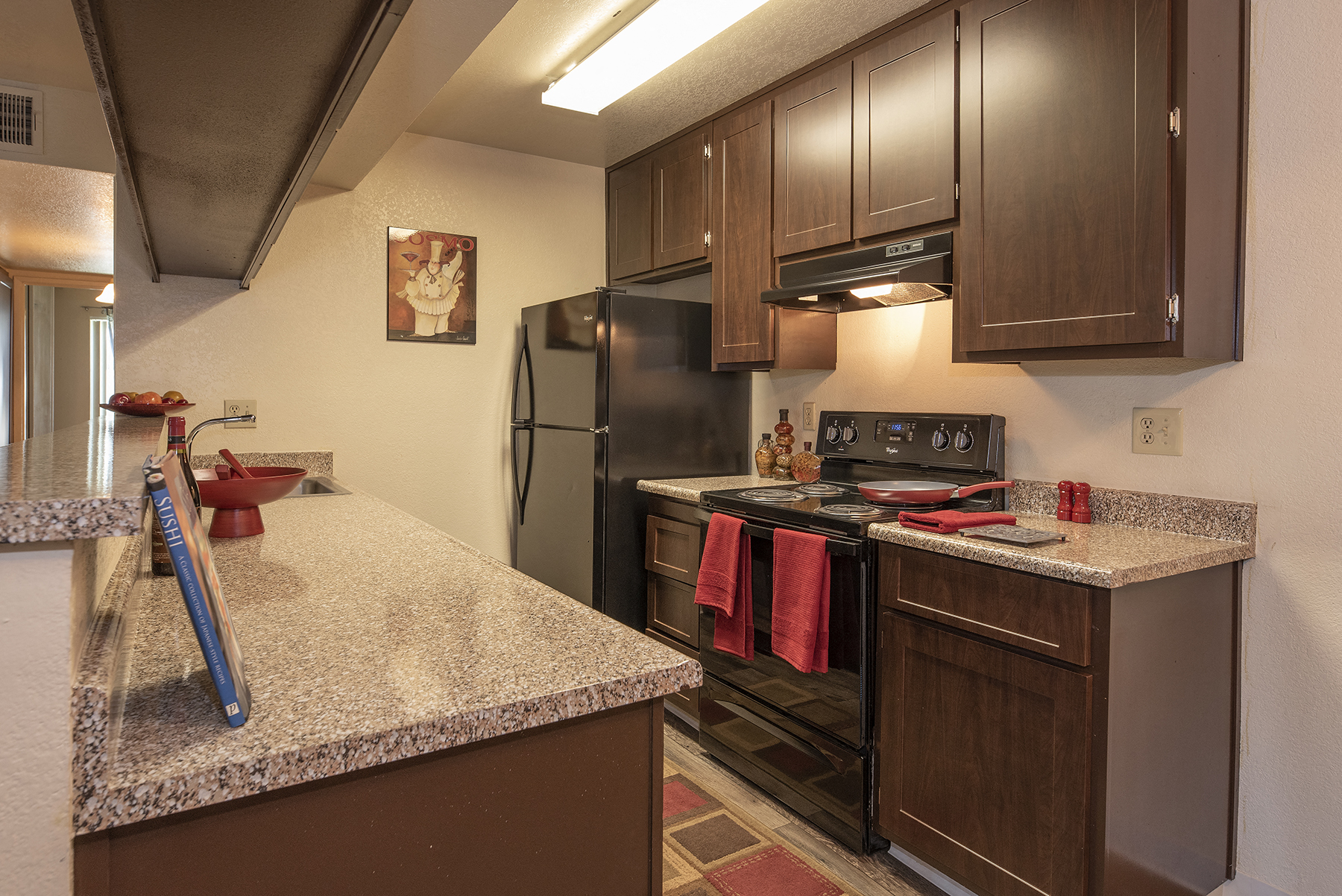 Model Upgraded Kitchen Side Angle