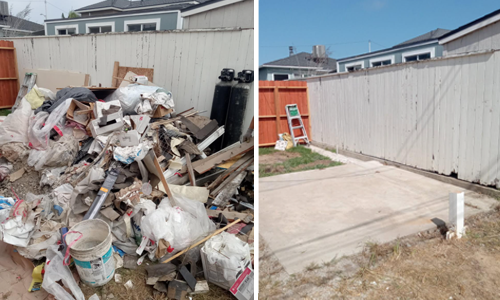 Irvins Junk Removal - junk removal before and after