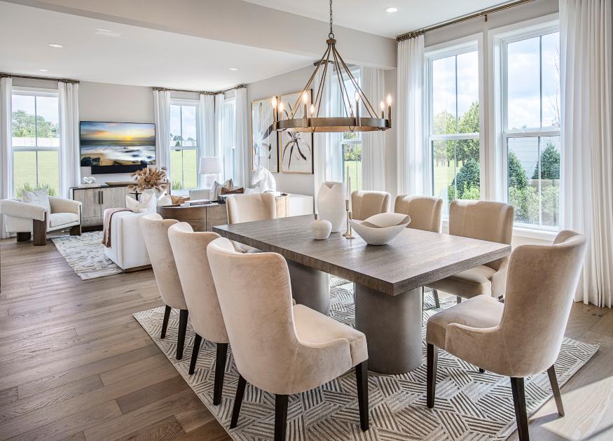 Casual dining area flows into the great room and kitchen