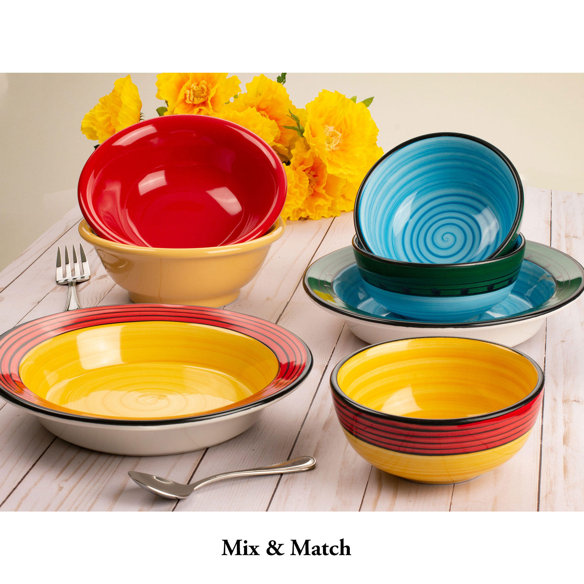 Mix and Match Dinnerware, Made 100% in the USA