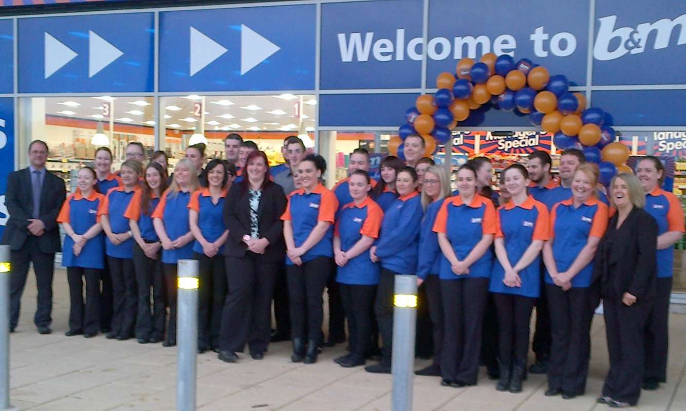 Staff at the new Hart St Linwood B&M Bargains store