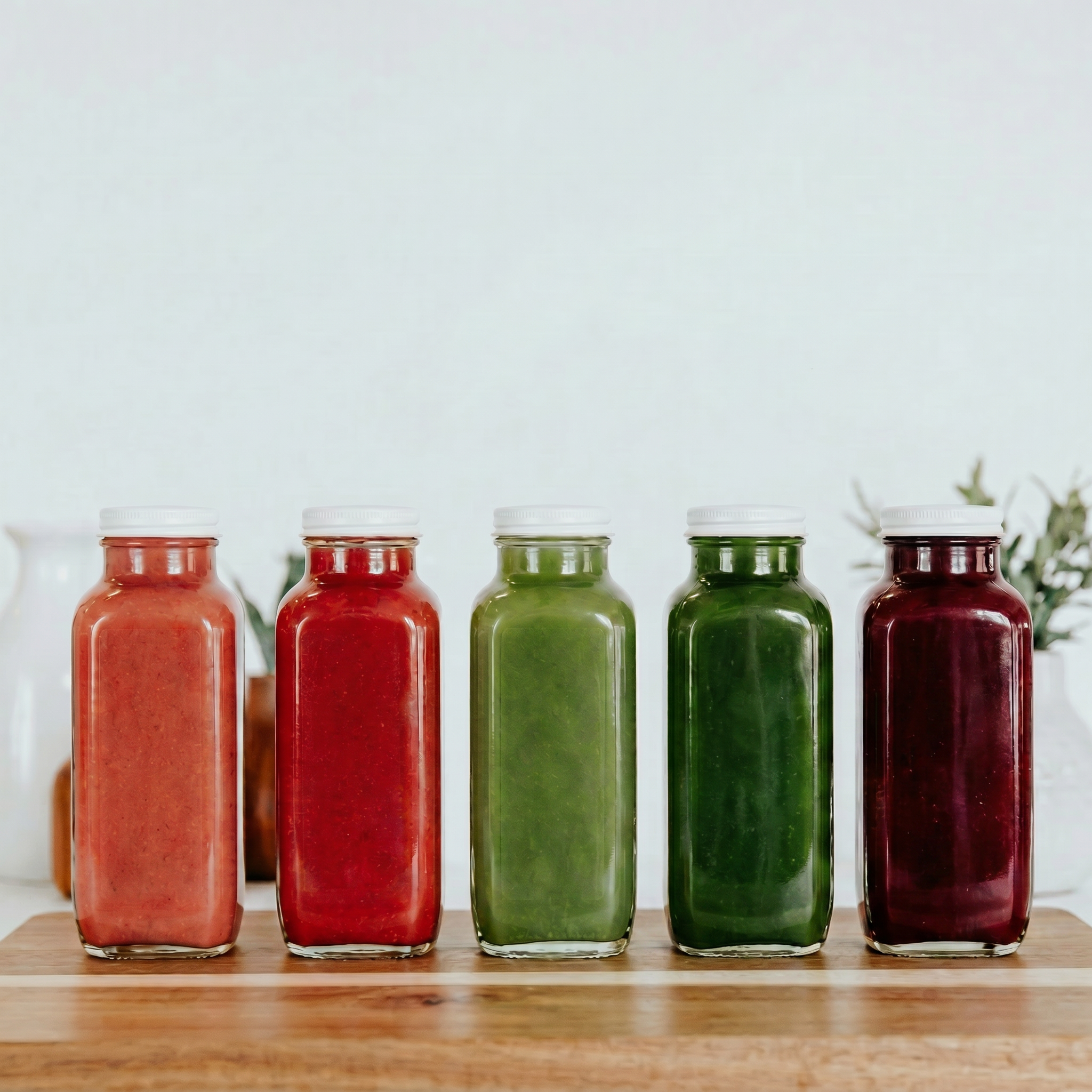 Goldie Greens cold-pressed juices, Strawberry Fields, Local Love, Sweet Mint, Merry + Bright, Stella