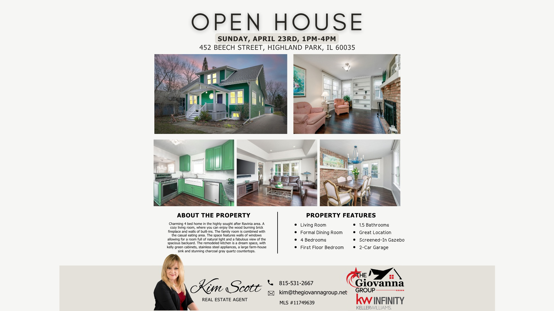  Don't miss this fantastic opportunity to explore a beautiful property in a prime location! Join us for an Open House hosted by our very own Kim. 