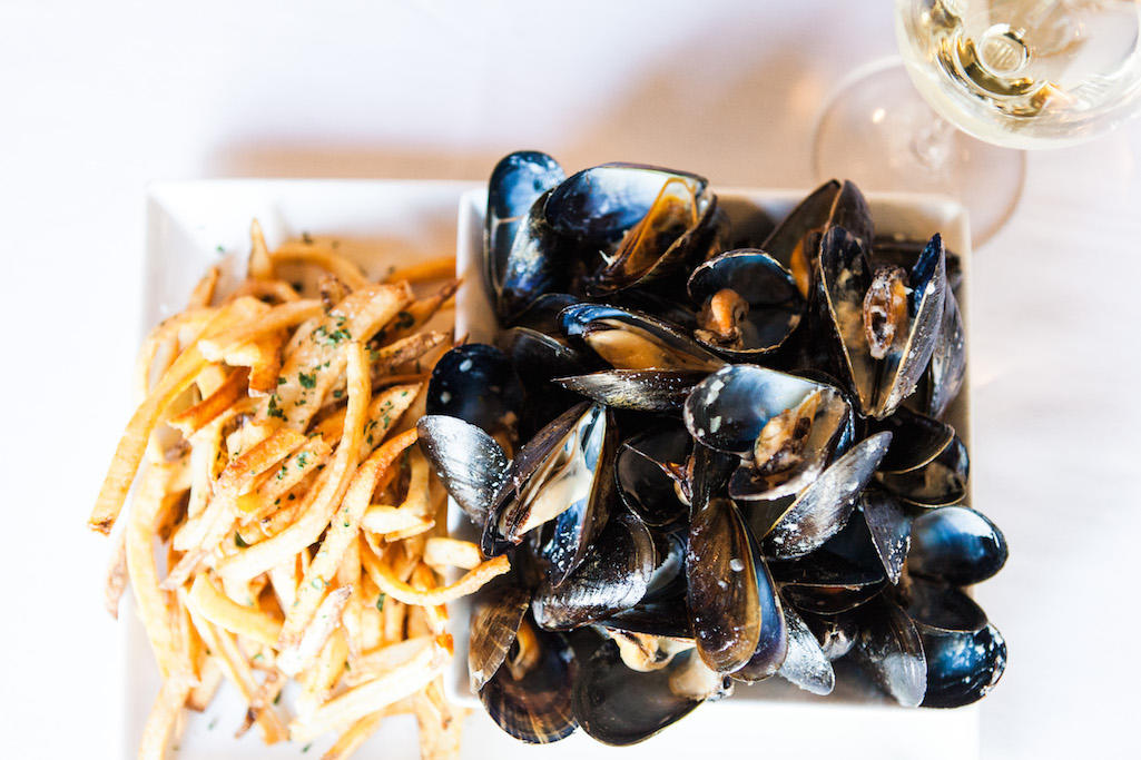 Mussels and frites at 22 Bowen's 22 Bowen's Wine Bar & Grille Newport (401)841-8884
