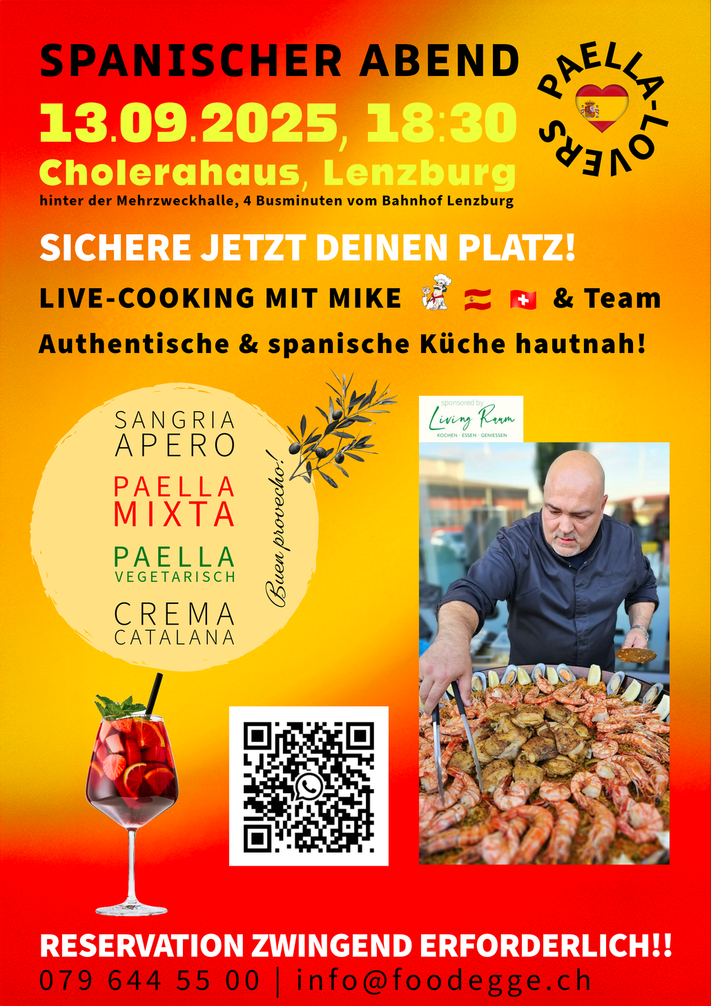 Paella-Live-Cooking am 13.9.2025 in Lenzburg!