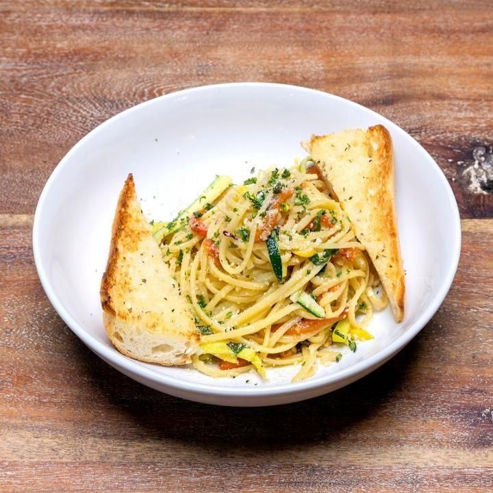 Fresh Zucchini & Yellow Squash | Roasted Red Peppers | Basil | Garlic | Olive Oil | Crushed Red Pepp 