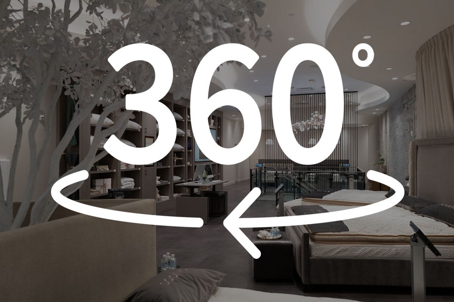Interactive 3D virtual tour of the Saatva Viewing Room in New York, New York.