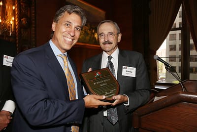Lawyer Pat Barrera Receiving The Los Angeles Power Player Award